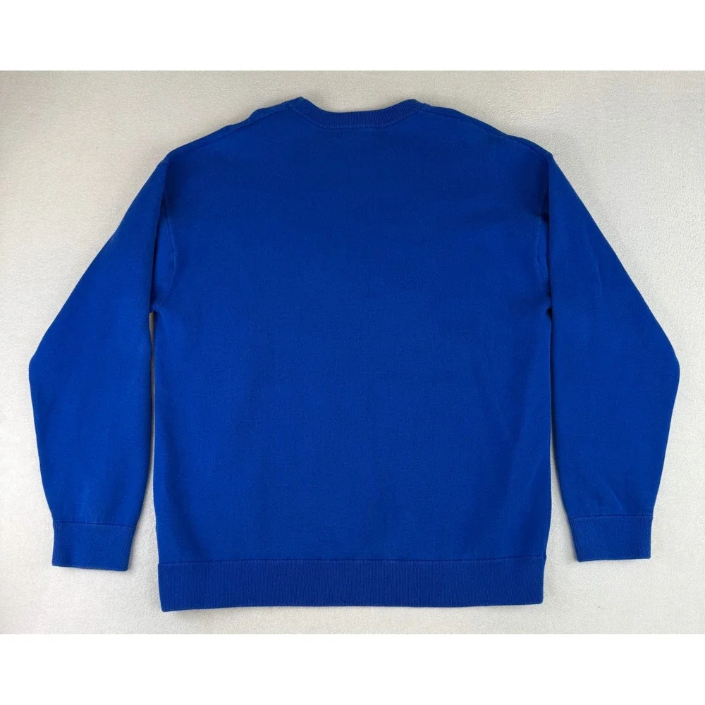Banana Republic Sweatshirt Mens L Tall Blue Organic Cotton Logo Crewneck 771736
